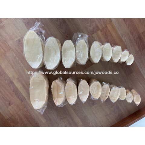 Platos de madera desechables ecológicos JieXue para aperitivos y finger food