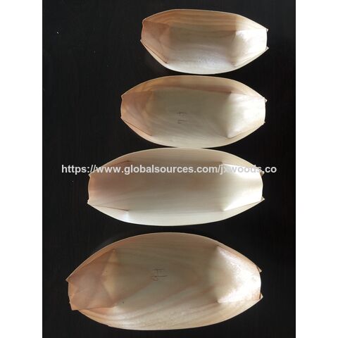 Platos de madera desechables ecológicos JieXue para aperitivos y finger food