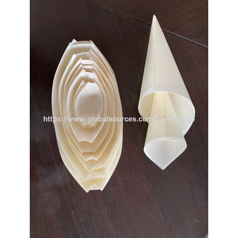 Platos de madera desechables ecológicos JieXue para aperitivos y finger food