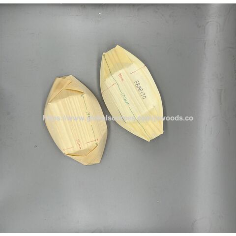 Platos de madera desechables ecológicos JieXue para aperitivos y finger food