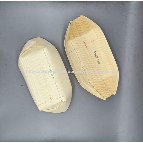 Platos de madera desechables ecológicos JieXue para aperitivos y finger food