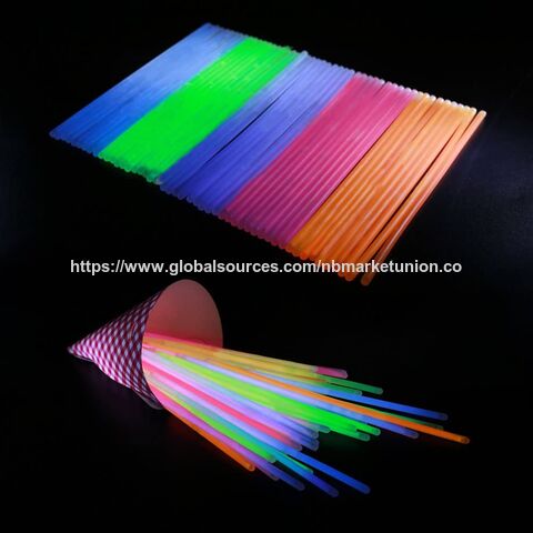 100 Pack Glow In The Dark Luminous Sticks Party Play Fun DIY Bracelets Necklaces For Kids Adults