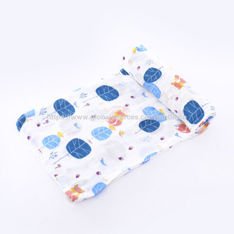 Wholesale baby blanket with cotton and bamboo mixed