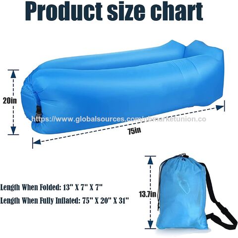 Inflatable Lounger Portable Lazy Air Couch Chair Beach Camping Hammock Bed Home Outside Cool Gifts