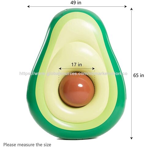 Flotador Hinchable de Aguacate para Piscina con Pelota, Diversión Acuática, Grande, para Fiestas de Verano en la Playa - Juguetes de Natación
