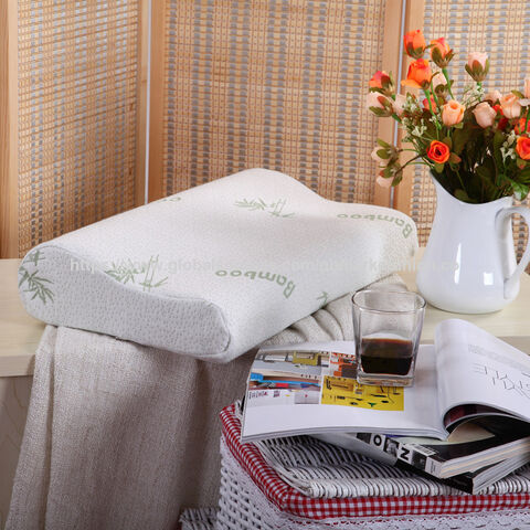 Almofada de Espuma Viscoelástica - Tamanho Padrão - Ventilada, Almofadas Premium para Cama com Capa de Bambu Lavável, Suporte Ortopédico para Dormir