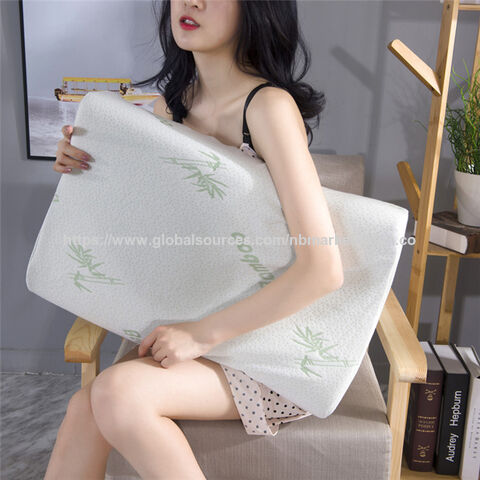 Almofada de Espuma Viscoelástica - Tamanho Padrão - Ventilada, Almofadas Premium para Cama com Capa de Bambu Lavável, Suporte Ortopédico para Dormir