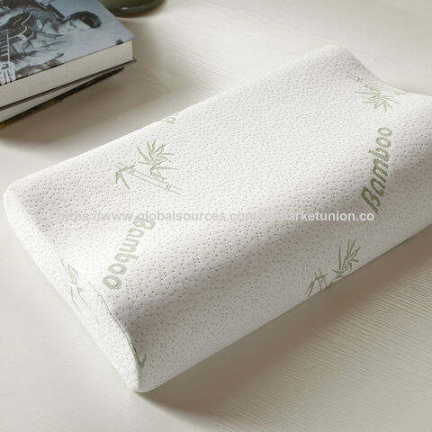 Almofada de Espuma Viscoelástica - Tamanho Padrão - Ventilada, Almofadas Premium para Cama com Capa de Bambu Lavável, Suporte Ortopédico para Dormir