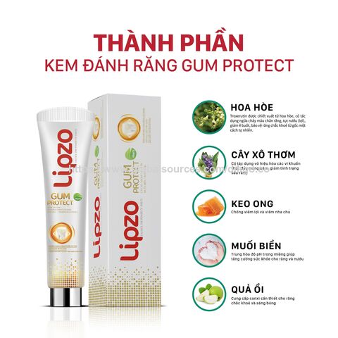 معجون أسنان Lipzo Gum Sensitive Protect للاستخدام المنزلي، 110 جرام، من الشركة المصنعة