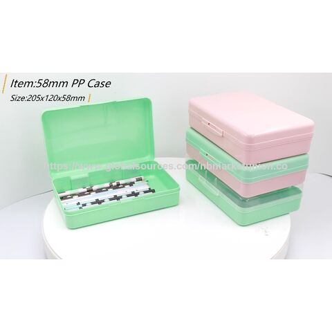 Pacote com 1 Caixa de Lápis de Plástico, Caixas Transparentes de Grande Capacidade com Tampa de Encaixe, Design Empilhável e Materiais de Escritório Elegantes no Atacado