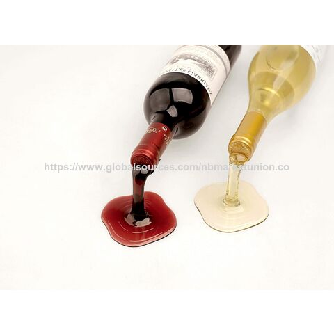 Soporte para Botella de Vino Derramado, Gadget Decorativo y Divertido para Exhibición de Vino, Centro de Mesa para el Hogar y la Cocina