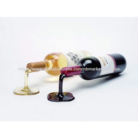 Soporte para Botella de Vino Derramado, Gadget Decorativo y Divertido para Exhibición de Vino, Centro de Mesa para el Hogar y la Cocina