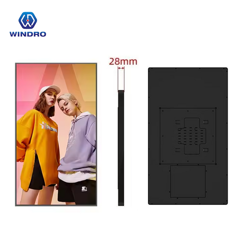 32 43 55 Zoll Ultradünner, schmaler Rahmen, hohe Helligkeit 1920*1080 4K Monitore Hängende Wand Werbung Digital Signage LCD Display