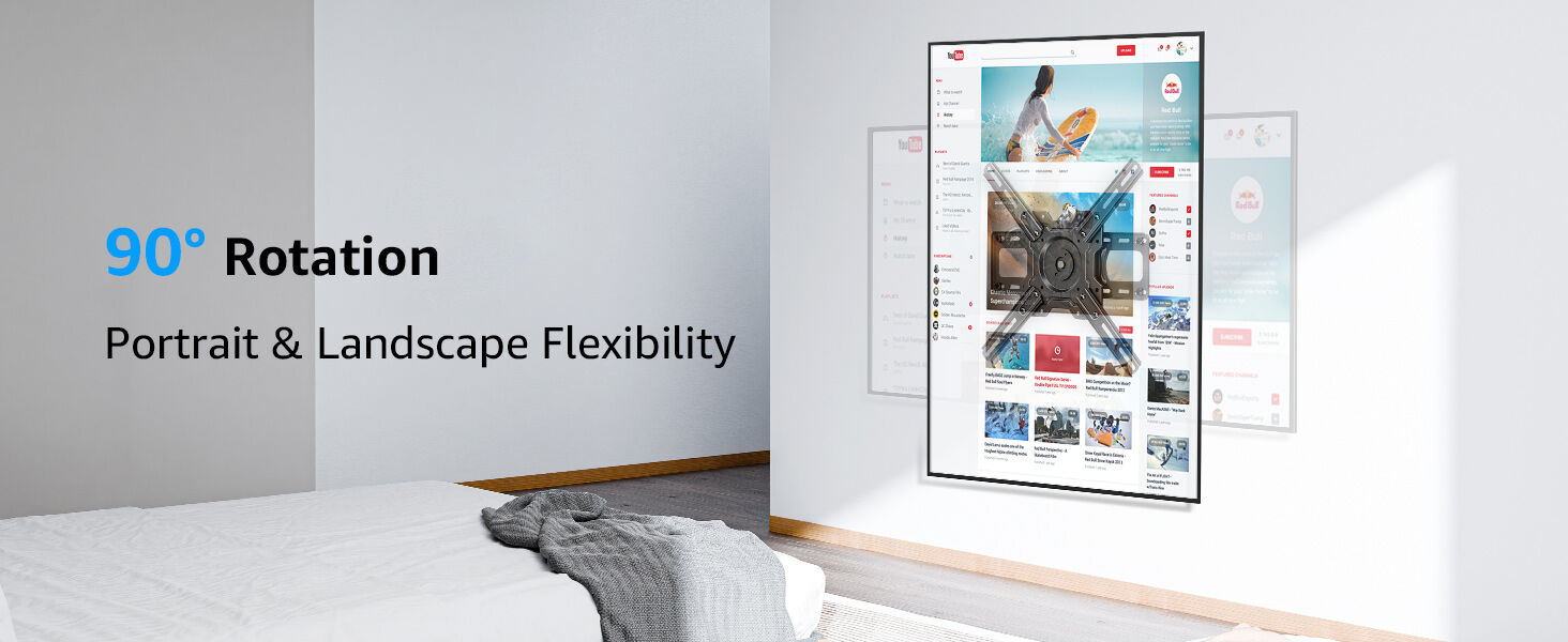 Sepore Rotation Tv 27-65inch Rotation Tv Wall Mount Bracket Ultra Slim Soporte Tv Holder ...