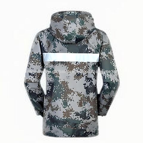 Großhandel Camouflage Regenanzug Reflektierendes Regenjacke und Hose Set Wasserdichter reflektierender Radfahranzug