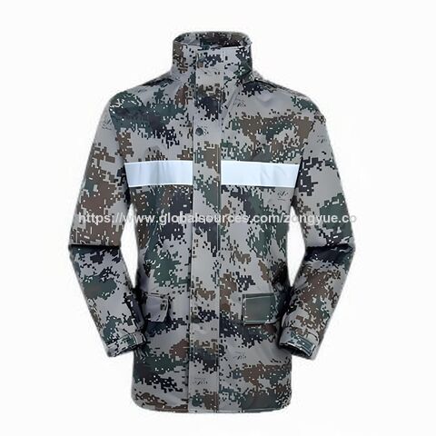 Großhandel Camouflage Regenanzug Reflektierendes Regenjacke und Hose Set Wasserdichter reflektierender Radfahranzug