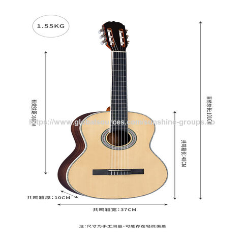 39-Zoll-Klassikgitarre für Anfänger und Erwachsene, Holzgitarre mit abgerundeten Ecken, Musikinstrument