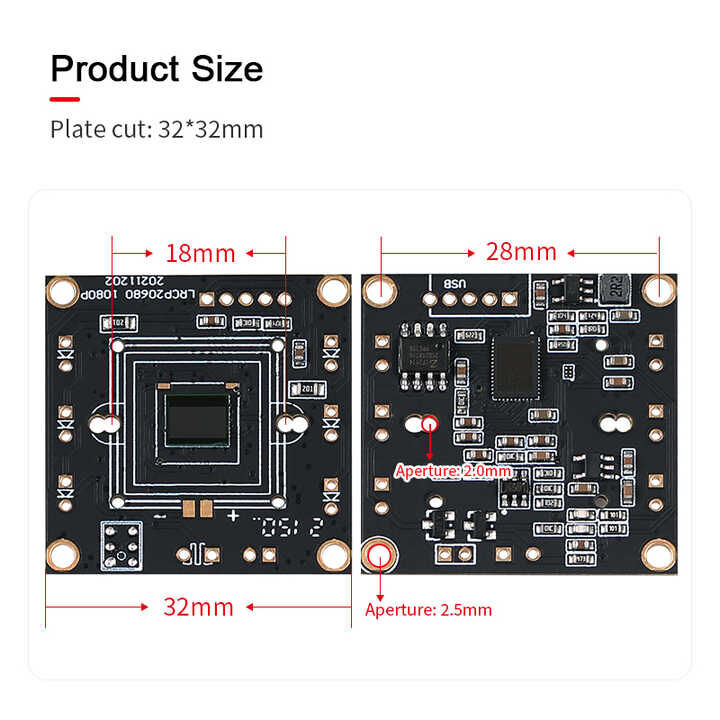 1080p 32mm 2.7mm 120degree Distortionless Wide Angle Lens Usb Free ...