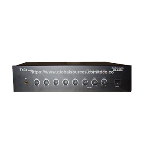 Amplificador de PA de 650W con Salida de Línea de 100V, Impedancia de 4-16 Ohm y Procesamiento de Señal de Audio Integrado para Sistemas de Megafonía