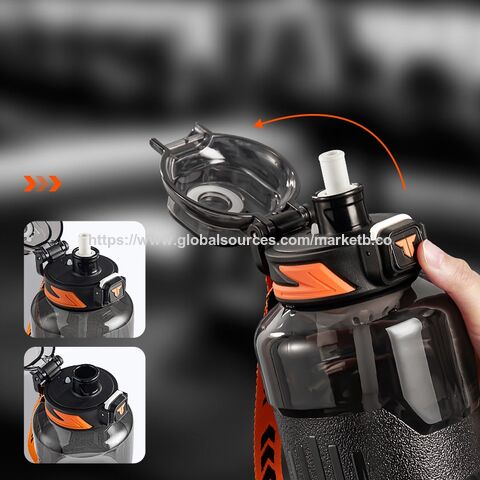 1500 ml (50 oz) Wasserflasche mit Strohhalm, BPA-frei, auslaufsicher, Tritan-Sportwasserflasche aus Kunststoff, spülmaschinenfest