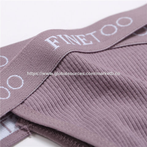 Bragas tipo tanga sexys con logo personalizado para mujer, doble cinturón, lencería para mujer