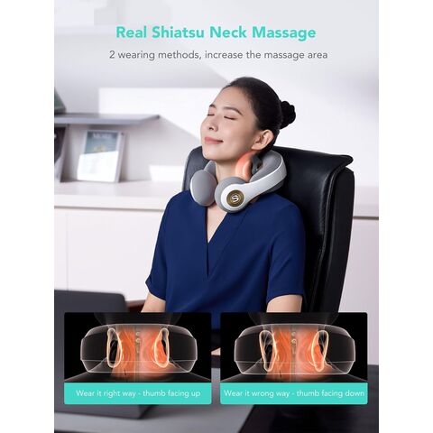 SKG Alat Pijat Leher Shiatsu Tanpa Kabel untuk Meredakan Nyeri, Alat Pijat Leher Portabel Jaringan Dalam dengan Panas yang Menenangkan, Pijat Remas, N5 Pro