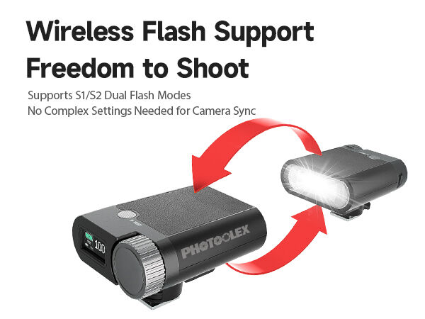 Photoolex G01 Mini Camera Flash, Gn16, 10-level Power Control, Wireless ...