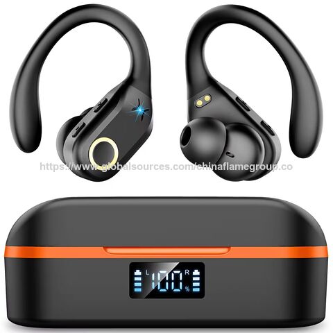 Écouteurs sans Fil Sportifs J10 ANC ENC à Double Annulation de Bruit avec Crochet d'oreille, Boîtier de Charge 300mAh, 2024