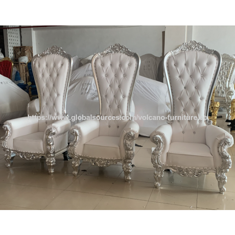Sillón de madera maciza dorado con respaldo alto para vestíbulo de hotel, tela de fondo de fotografía de alta gama, venta al por mayor para hoteles
