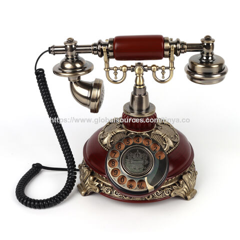 2025 Großhandel Dreh-Wählscheiben-Telefon im Antik-Stil, Vintage-Schnurtelefon für den Heimgebrauch
