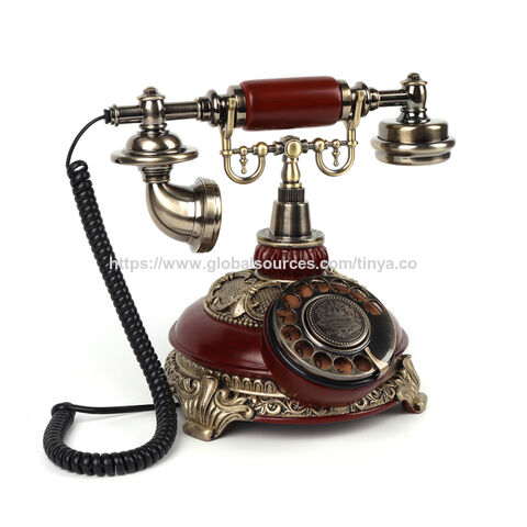 2025 Großhandel Dreh-Wählscheiben-Telefon im Antik-Stil, Vintage-Schnurtelefon für den Heimgebrauch