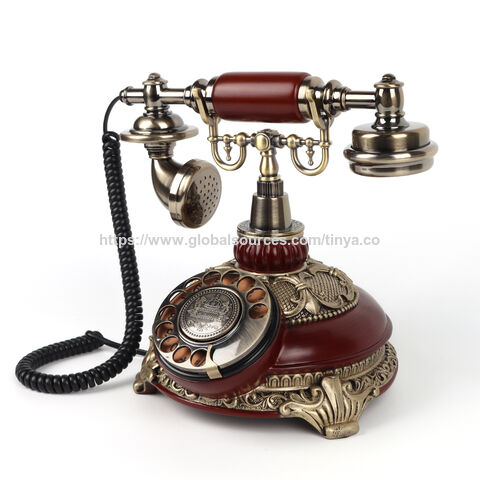 2025 Großhandel Dreh-Wählscheiben-Telefon im Antik-Stil, Vintage-Schnurtelefon für den Heimgebrauch
