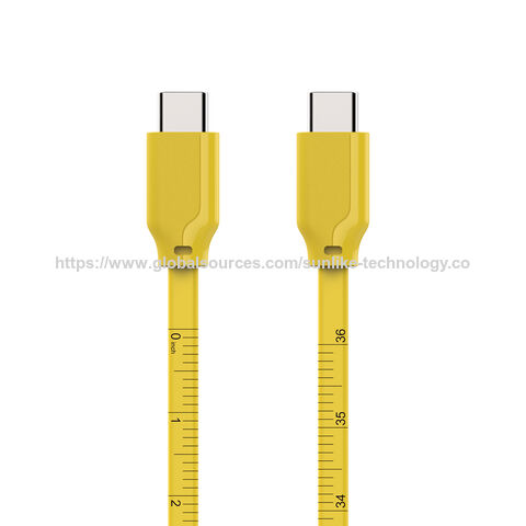 Wholesale, ODM, Sunlike's USB C- Type C Ruler cable, fast charging with measuring function, anti-slip plug,for home office