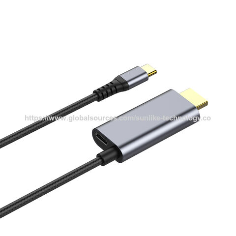 Pabrik OEM ODM, Kabel USB C Sunlike Baru, Pengisian Cepat PD 100W, untuk transfer audio dan video, Hitam, warna perak untuk pilihan