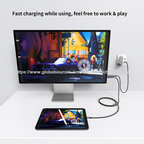 Pabrik OEM ODM, Kabel USB C Sunlike Baru, Pengisian Cepat PD 100W, untuk transfer audio dan video, Hitam, warna perak untuk pilihan