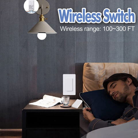 Interrupteur RF 433MHz à Télécommande Tactile, Relais 10A, Protection Contre Les Surcharges, Étanche IP66 pour Chambre, Patio ou Garage