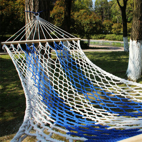 Hamaca de lona estilo boho para el hogar, portátil, apta para adultos, ideal para viajes y camping con cuerda