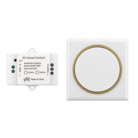 Receptor de control remoto RF de 1 canal para hogar inteligente con transmisor para iluminación LED, ventilador, puertas eléctricas, interruptor
