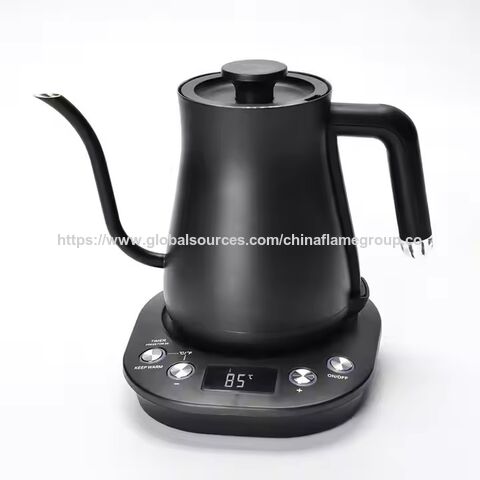Neu eingetroffen: Schwanenhals-Wasserkocher für Pour-Over-Kaffee, elektrisch, mit digitaler Anzeige, Temperaturregelung, Edelstahl