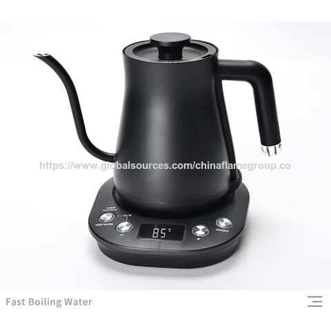 Neu eingetroffen: Schwanenhals-Wasserkocher für Pour-Over-Kaffee, elektrisch, mit digitaler Anzeige, Temperaturregelung, Edelstahl