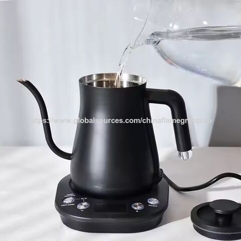 Neu eingetroffen: Schwanenhals-Wasserkocher für Pour-Over-Kaffee, elektrisch, mit digitaler Anzeige, Temperaturregelung, Edelstahl