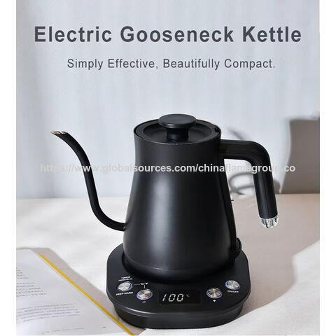 Neu eingetroffen: Schwanenhals-Wasserkocher für Pour-Over-Kaffee, elektrisch, mit digitaler Anzeige, Temperaturregelung, Edelstahl