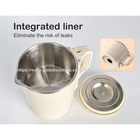 Hervidor Eléctrico Plegable Inteligente para Viajes, 0.8L, Doble Pared, Acero Inoxidable 304, para Hervir Agua en el Hogar