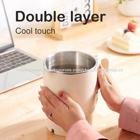 Hervidor Eléctrico Plegable Inteligente para Viajes, 0.8L, Doble Pared, Acero Inoxidable 304, para Hervir Agua en el Hogar