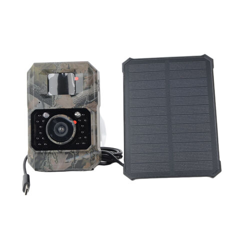 Cámara de Caza 1080P Wifi con Batería de 2000mAh Incorporada y Panel Solar - Ideal para Vigilancia de Fauna