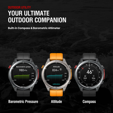 Zeblaze Stratos 4 Reloj Inteligente GPS con Pantalla AMOLED de 1.43'', GPS Integrado, Linterna, Altímetro Barométrico, Llamadas Bluetooth, 5 ATM