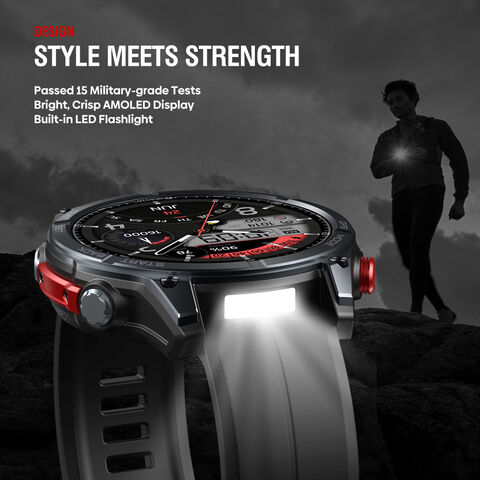 Zeblaze Stratos 4 Reloj Inteligente GPS con Pantalla AMOLED de 1.43'', GPS Integrado, Linterna, Altímetro Barométrico, Llamadas Bluetooth, 5 ATM