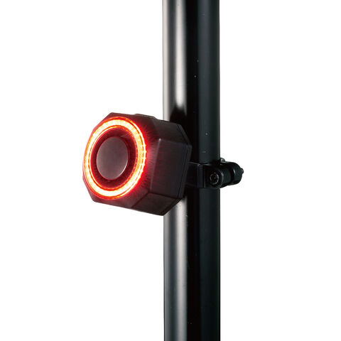 Feu Arrière de Vélo LED avec Alarme Antivol, Détection de Freinage, Avertissement Automatique de Nuit, IP65, Batterie Rechargeable, Montage Arrière pour Vélo