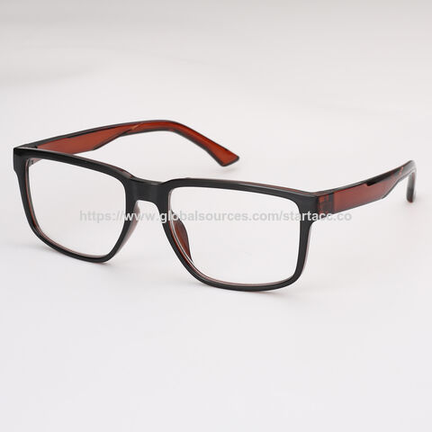 نظارات قراءة نسائية مربعة مريحة بلاستيكية بتصميم جديد وشعار مخصص ملون بالجملة من OEM، RP3953