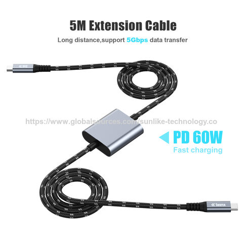 Wholesale Sunlike 5M Extension Cable 5Gbps high speed transmission PD 60W, FOR VR Headset. ODM OEM